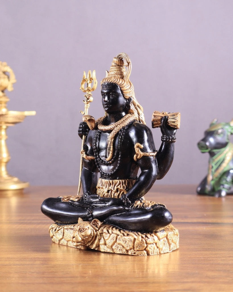 Brass Superfine Lord Shiva in Dhyaan Mudra Murti (Height:6 Inches) Craft Detail