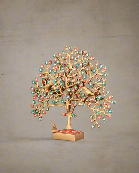 Brass Kalpavriksha tree for tables (Height :11 Inches)
