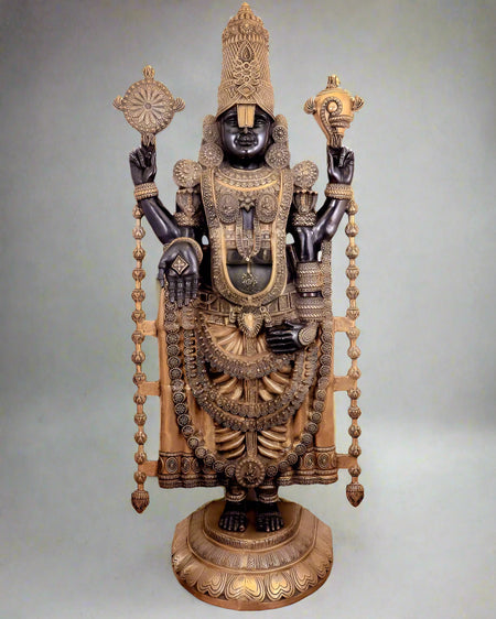 Brass Grand Tirupati Balaji Statue (Height : 72 Inches)