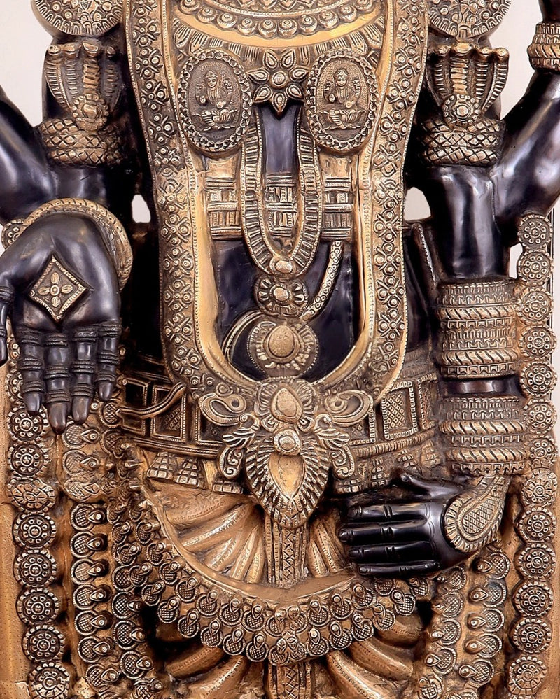 Brass Grand Tirupati Balaji Statue (Height : 72 Inches)