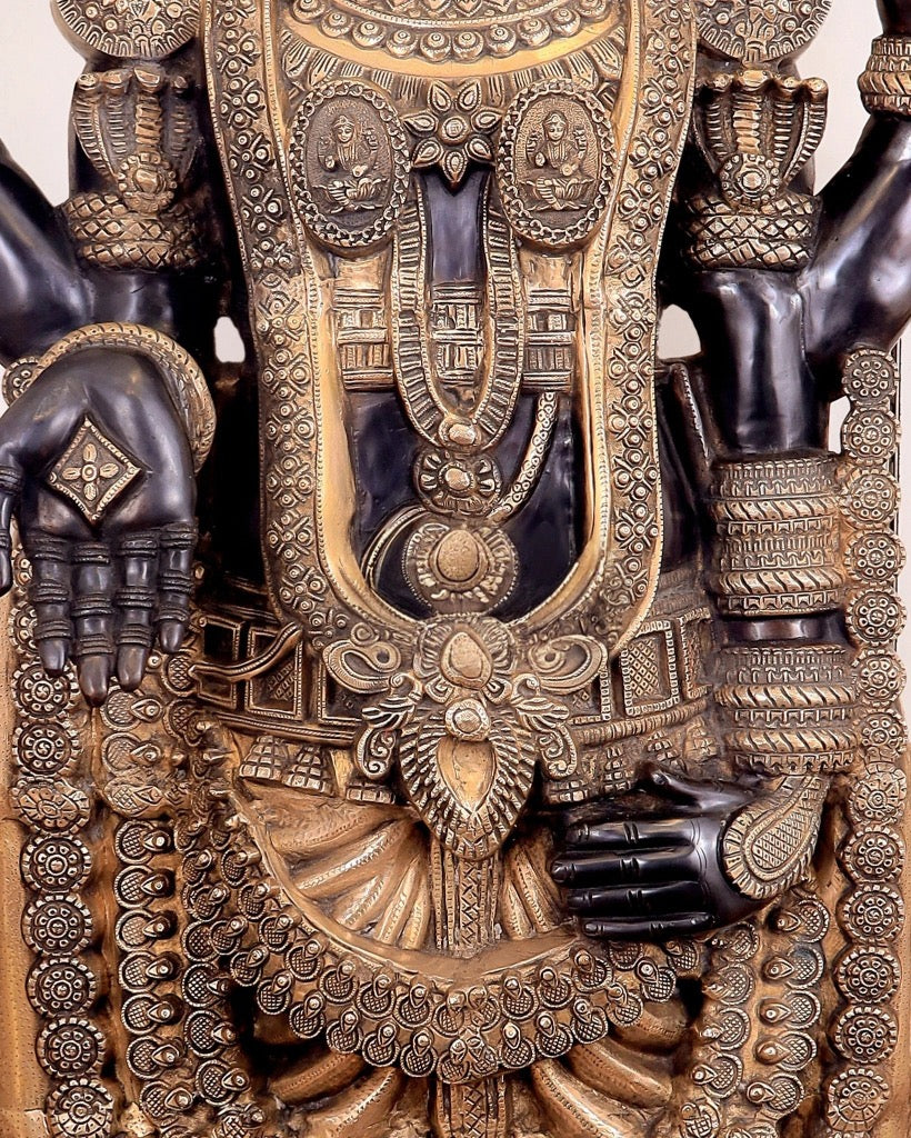 Brass Grand Tirupati Balaji Statue (Height : 72 Inches) Craft Detail