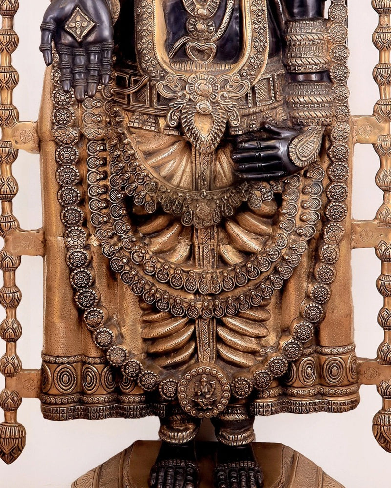Brass Grand Tirupati Balaji Statue (Height : 72 Inches)