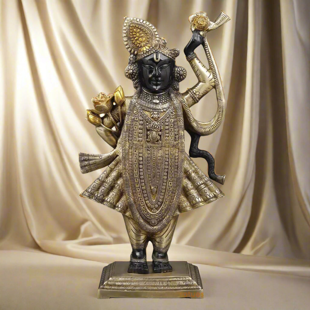 Brass Srinath Ji as Bihari ji Standing  (Height: 32 Inches)