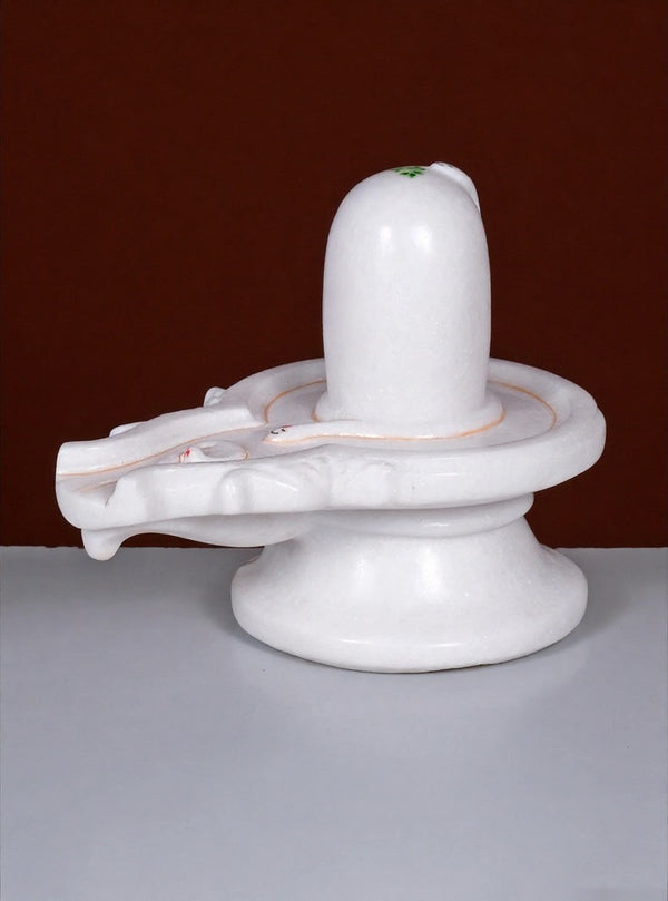 Marble Shiv Lingam Sculpture (Height 9 Inches)