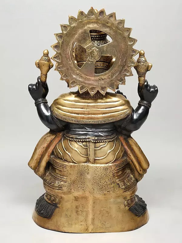Brass Large Size Ganesha Sculpture (Height 35 Inches)