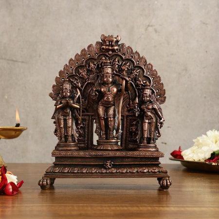 Copper Ram Darbar Idol (Height: 7 inch)