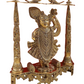 Brass Shrinath Ji dwarkadhish Statue (Height: 18 Inches) Golden