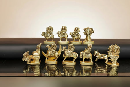 Brass Navagraha Set (Height : 3 Inches)