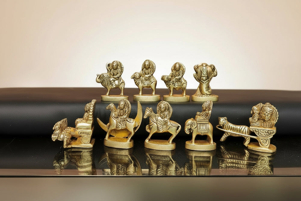 Brass Navagraha Set (Height : 3 Inches)