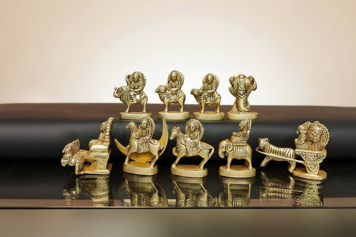 AONA Brass Navagraha Set