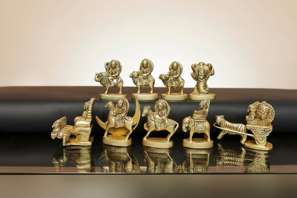 Brass Navagraha Set (Height : 3 Inches)