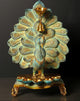 Brass Peacock Six Wicks Oil Lamp with Hanging Bell (Height : 14 Inches)