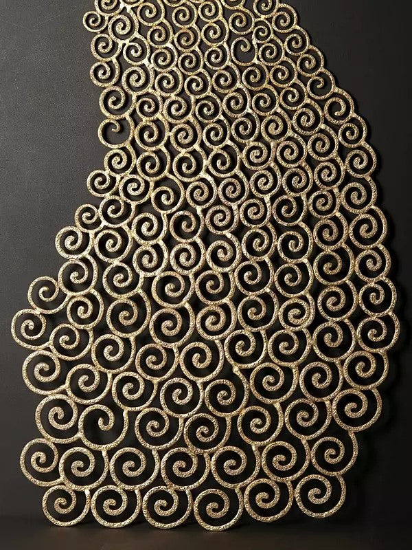 Brass Large Peacock with Long Tail (Height :63 Inches) Entryway Setting