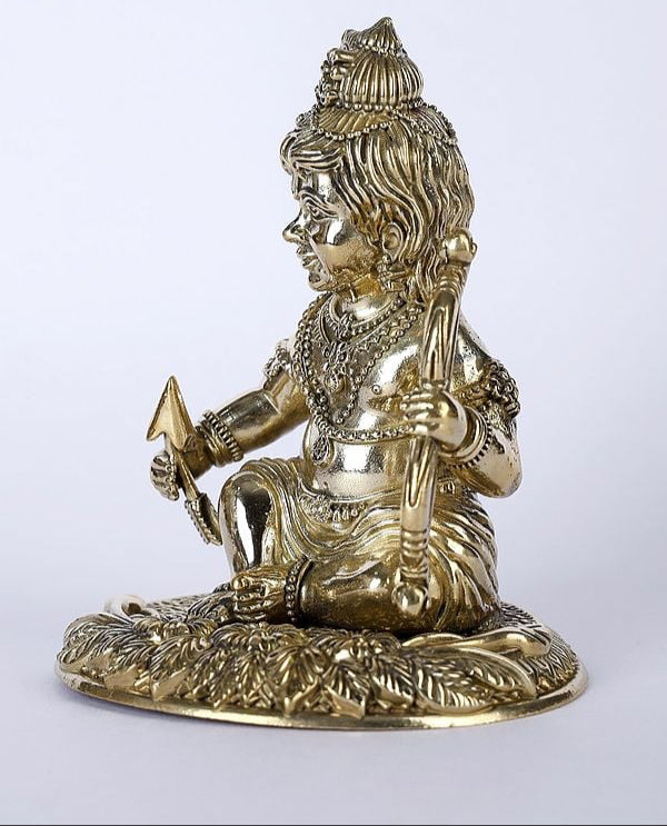 Superfine Brass Ram Lalla Murti (Height :5 Inches)
