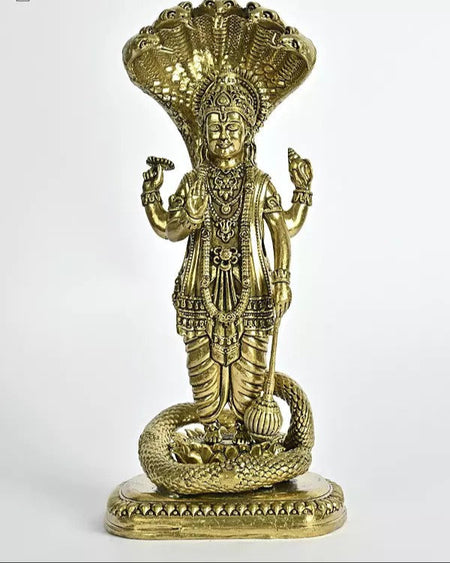 Superfine Brass Standing Lord Vishnu Idol (Height :7 Inches)