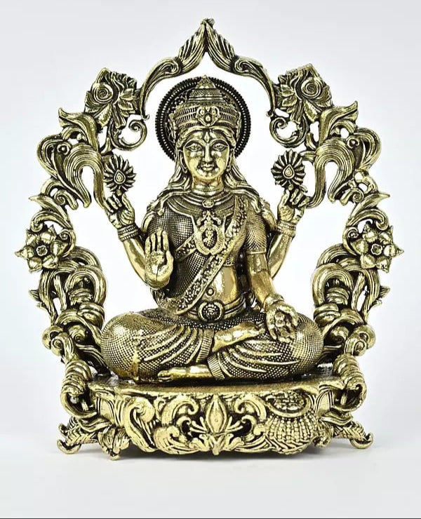 Small Superfine Brass Lakshmi Ganesha Saraswati Statues (Height : 10 cm)
