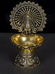 AONA Brass Small Superfine Designer Peacock Diya 
