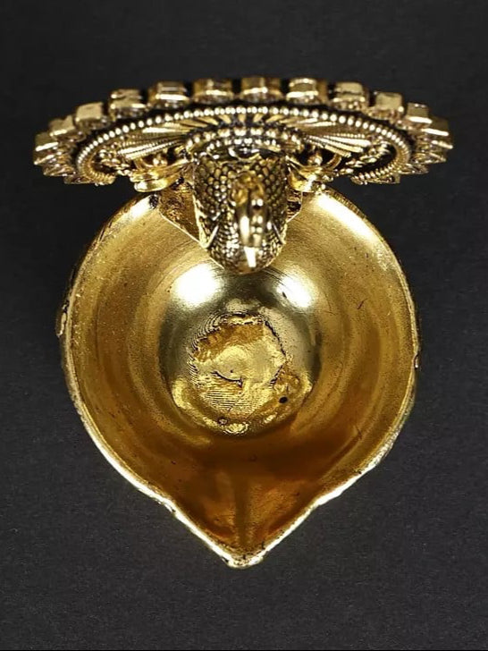 Brass Small Superfine Designer Peacock Diya (Height :4 Inches)