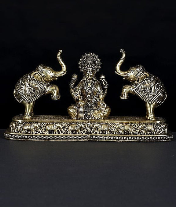 AONA Superfine Brass Goddess Gajalakshmi Idol 