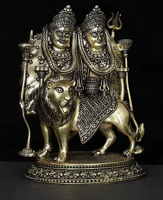 Superfine Brass Chamunda Devi Idol (Height :4 Inches)
