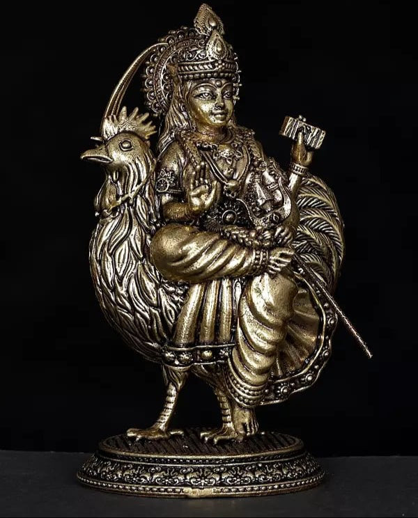 Superfine Brass Bahuchara Mata Idol (Height :4 Inches) Entryway Setting