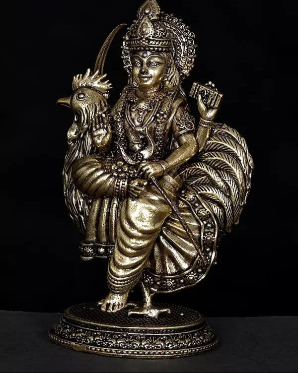 Superfine Brass Bahuchara Mata Idol (Height :4 Inches) Study Setting