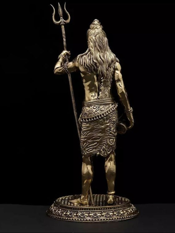 Superfine Brass Standing Lord Shiva Idol (Height :7.5 Inches)