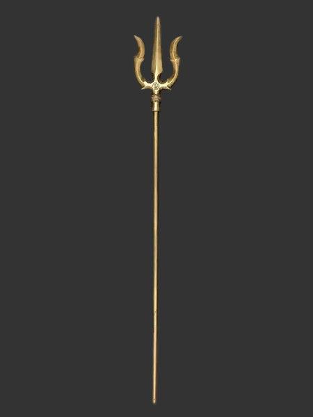 Handcrafted Brass Trishul of Lord Shiva (Height: 36 Inches)