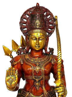 Large Shri Ram Darbar Brass Statue Set of Four | Exquisite Handcrafted Hindu Deity Sculptures for Temple, Home & Spiritual Decor (Height:40 Inches)