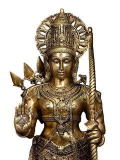 Large Shri Ram Darbar Brass Statue Set of Four | Exquisite Handcrafted Hindu Deity Sculptures for Temple, Home & Spiritual Decor (Height:40 Inches)