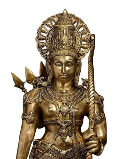 Large Shri Ram Darbar Brass Statue Set of Four | Exquisite Handcrafted Hindu Deity Sculptures for Temple, Home & Spiritual Decor (Height:40 Inches)