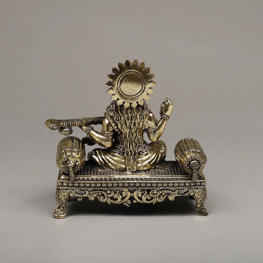 Brass Goddess Maa Saraswati Standing Sculpture (Height :6 Inches)
