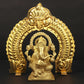 Brass Statue of Lord Ganesha with Arch (Thiruvatchi) 6 inches