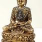 Small Brass Tibetan Buddhist Lord Buddha Idol in Dhyana Mudra 6 inches