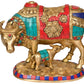 Brass Statue of Cow and Calf - India's Most Sacred Animal 8 inches