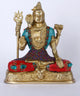 Handmade Brass Statue of Mahayogi Shiva in Ashirwad Mudra 8 Inches