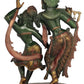 Henna Touch Brass Statue of Radha and Krishna Engaged in Ecstatic Dance 16 INCHES