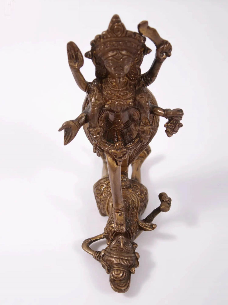 Goddess Kali Brass Idol | Tribal Statue 6 inches