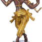 Handmade Brown Gold Brass Statue Depicting Lord Krishna's Cosmic Form, the Eighth Incarnation of Vishnu 14 inches