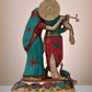 Handmade Brass Sculpture of Radha Krishna with Inlay Work 16 Inches