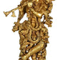 Handmade Brass Statue of Krishna Playing the Flute 24 inches