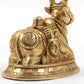 Brass Small Carved Shiva and Parvati on Nandi Statue 4 Inches