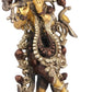 Handmade Brown Silver  Brass Statue of Peetambara Lord Krishna 13 inches