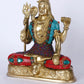 Handmade Brass Statue of Mahayogi Shiva in Ashirwad Mudra 8 Inches