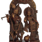 Brass Double Chala Sculpture of Radha Krishna with Milk Pot 14 Inches