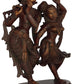 Double Chala Brass Statue of Radha and Krishna Engaged in Ecstatic Dance 16 INCHES