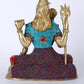 Handmade Brass Statue of Mahayogi Shiva in Ashirwad Mudra 8 Inches