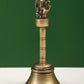 Handheld Brass Bell with Ganesha Design 7 inches