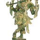 Blue Gold Handmade Brass Statue of Lord Krishna | God Idol for Temple 12 inches