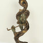 Contemporary Brass Idol of Krishna Playing the Flute 21 inches